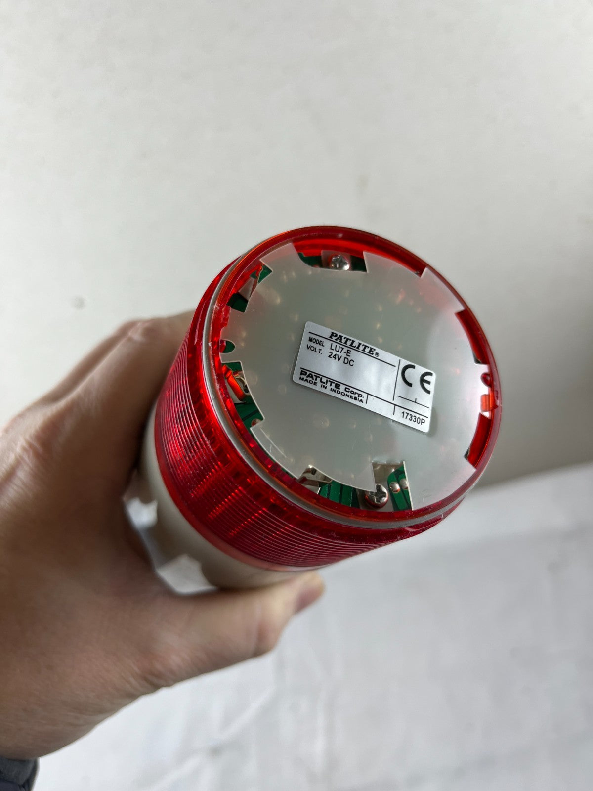 Patlite LU7-02 LED Signal Tower Light Red 24V DC Pole Mount UL CE NEW IP65