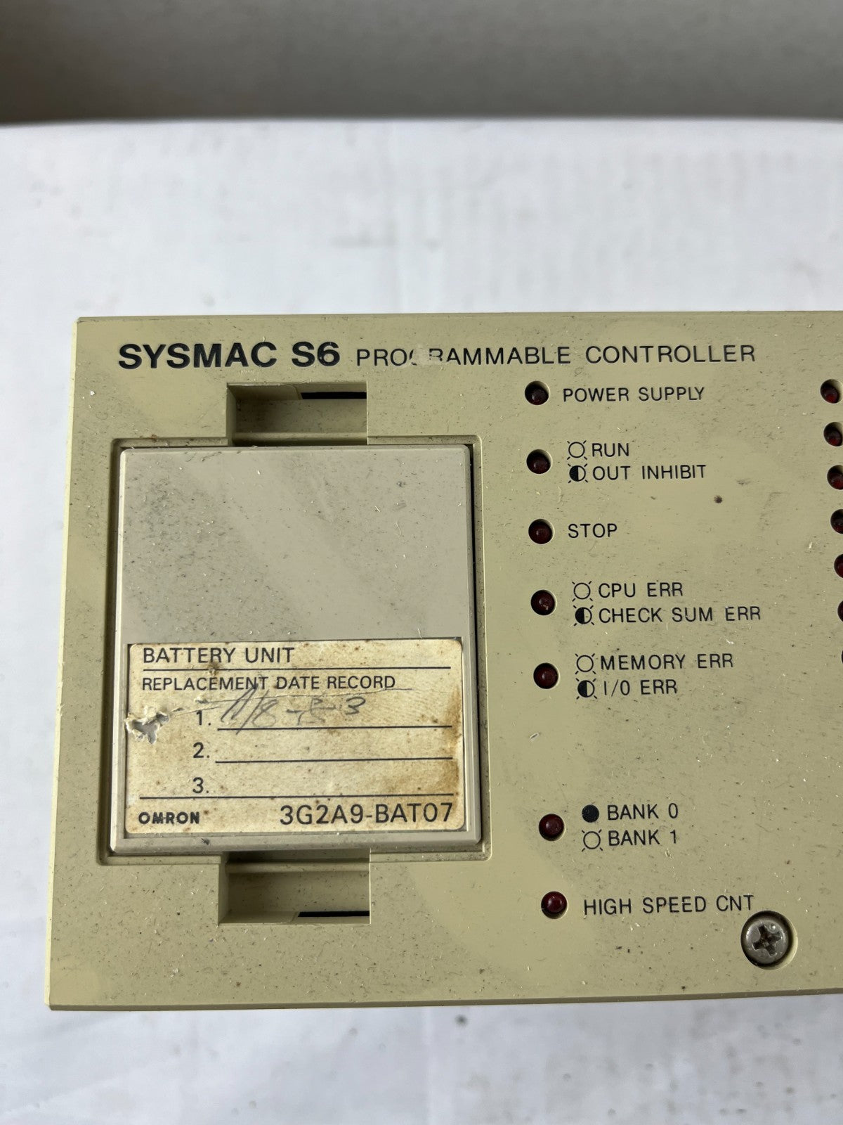 Omron SYSMAC S6 3G2S6-CPU15 Programmable Controller with I/O Module Used Spare