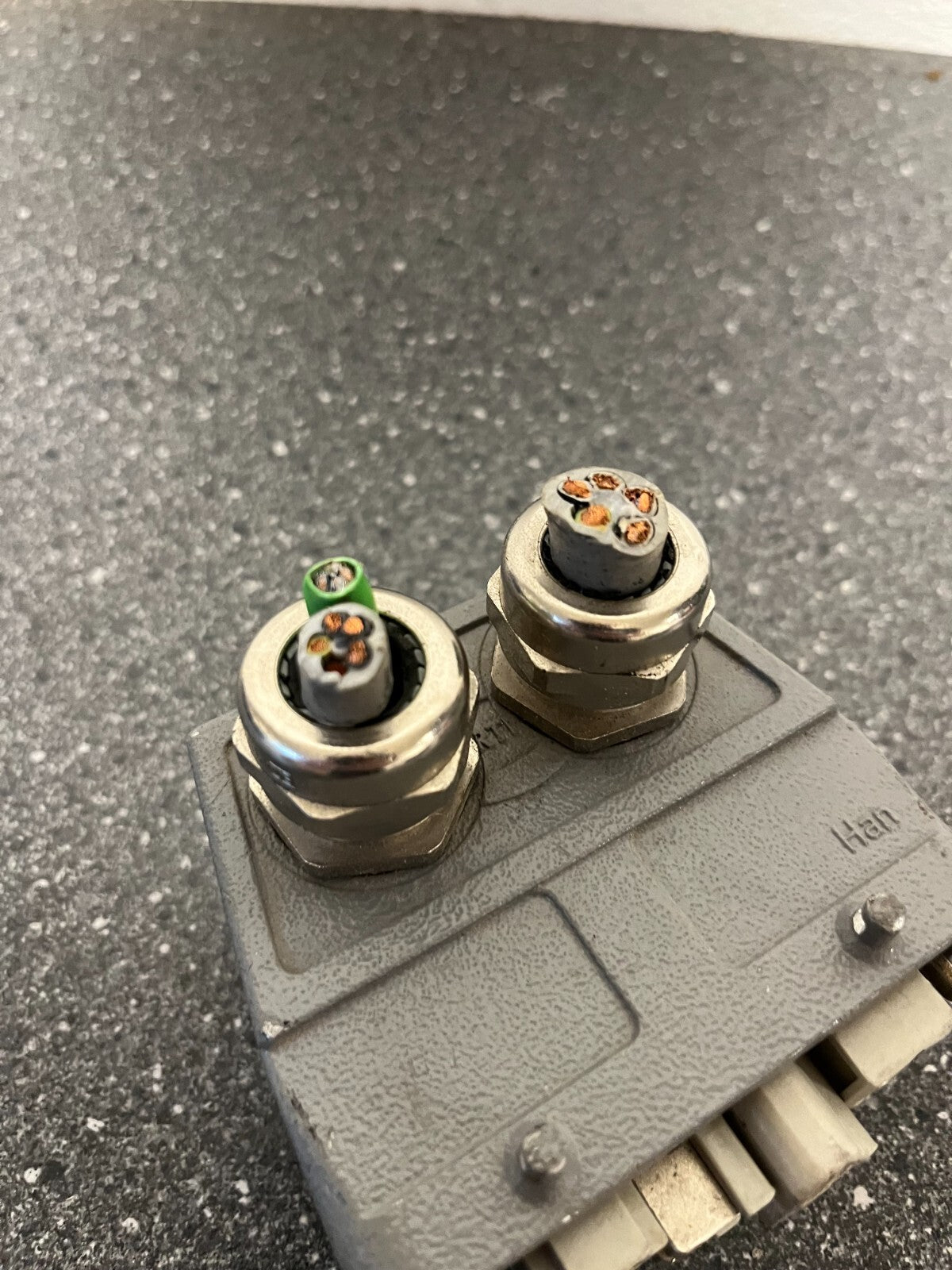 Harting Han Industrial Connector with Mixed Power & Data Modules - Used