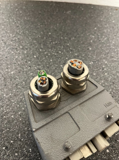 Harting Han Industrial Connector with Mixed Power & Data Modules - Used