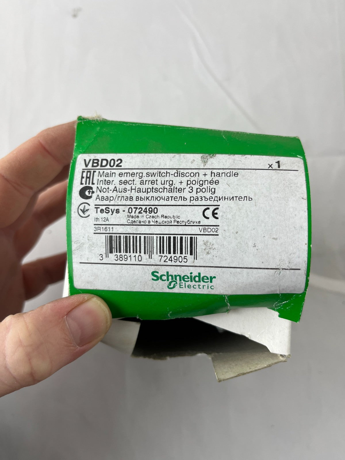 Schneider Electric VBD02 TeSys 3-Pole Switch Disconnector 12A 690V Emergency NEW