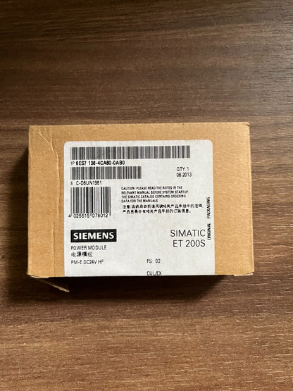 Siemens SIMATIC S7 ET200S 6ES7 138-4CA60-0AB0 PM-E DC24V Power Module NEW