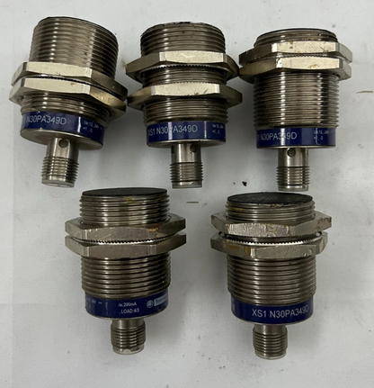 Bundle of 5x Telemecanique XS1N30PA349D Inductive Proximity Sensors M30 20mm