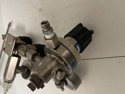 Messer Griesheim Oxygen Regulator Dual-Stage 315bar/10bar WIKA Gauge Used
