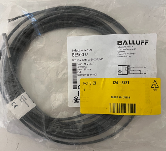 Balluff BES00J7 Inductive Sensor BES 516-3007-G-E4-C-PU-05 PNP NO 1.5mm New