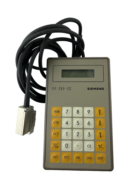 Siemens OP 393‑III Handheld Operator Panel 6ES5393‑0UA15 Used Spare Part