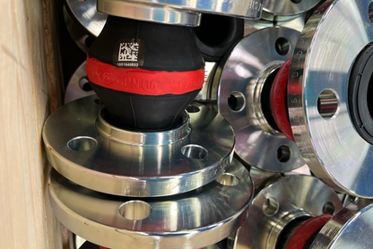 Elaflex Rotring DN40 PN16 Rubber Expansion Joint – Compensator, 1½", Red Band