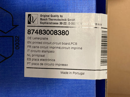 Bosch Junkers PN: 87483008380 8748300914 Boiler Printed Circuit Board PCB