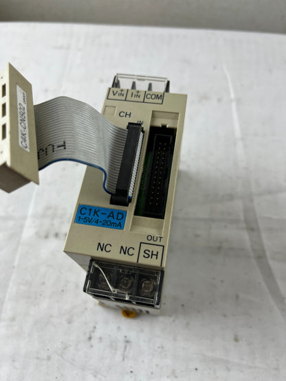 Omron C1K-AD A/D Analog Input Unit 1–5V / 4–20mA with Cable Used Spare Part