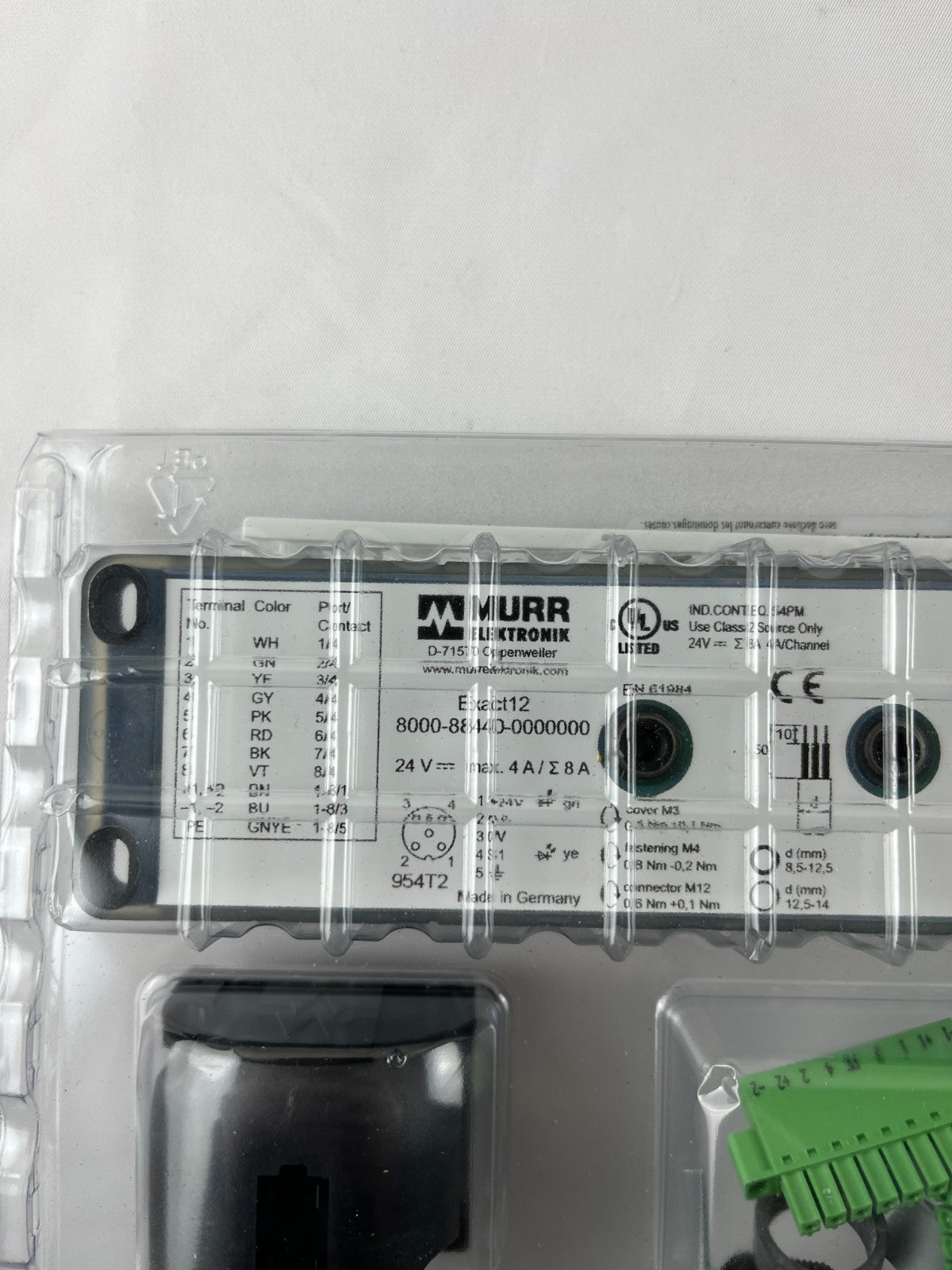 Murr Elektronik 8000-88440-0000000 Exact12 M12 Distribution Box 8×M12 4-Pin 24V