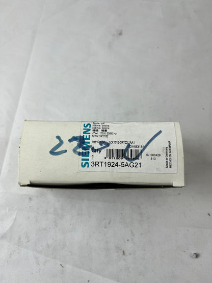 Siemens 3RT1924-5AG21 SIRIUS Magnetic Coil 110 V AC 50/60 Hz for 3RT1023–3RT1026