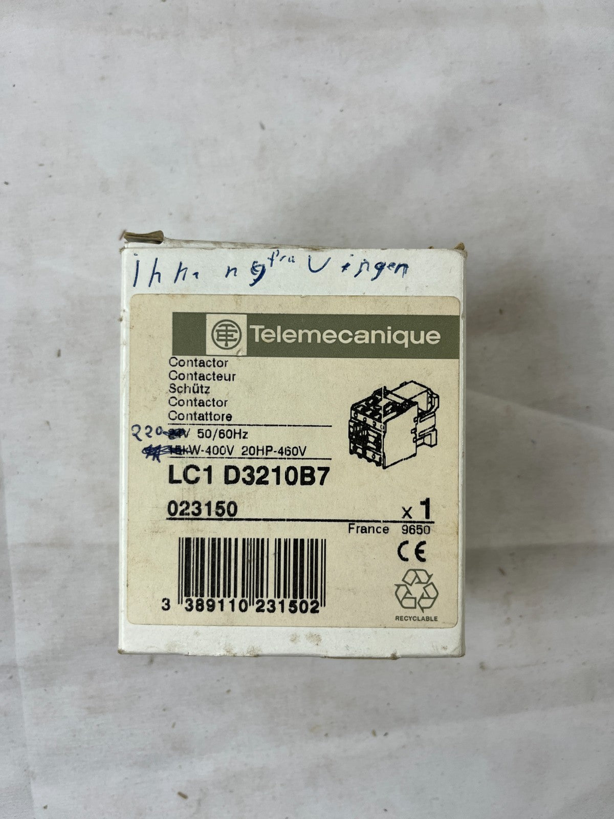 Telemecanique LC1D3210B7 Contactor 32A 15kW 3-Pole 24VAC Coil New In Box