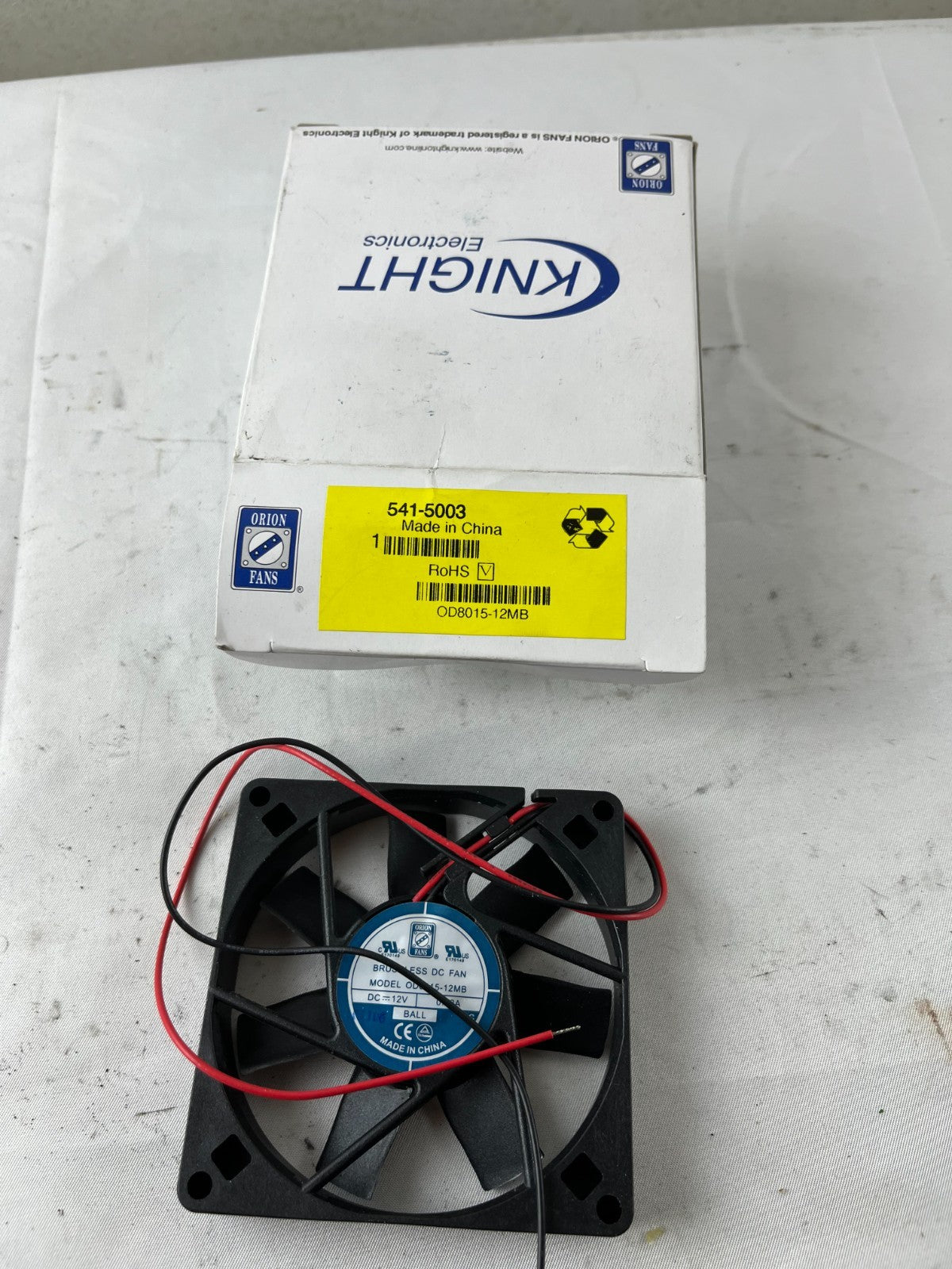 Orion OD8015-12MB Brushless DC Cooling Fan 12V 0.12A Ball Bearing New Spare