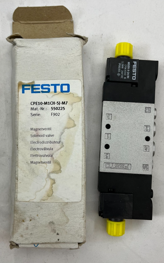 Festo CPE10-M1CH-5J-M7 550225 Solenoid Valve 5/2 Bistable M7 24V DC 350L/min New