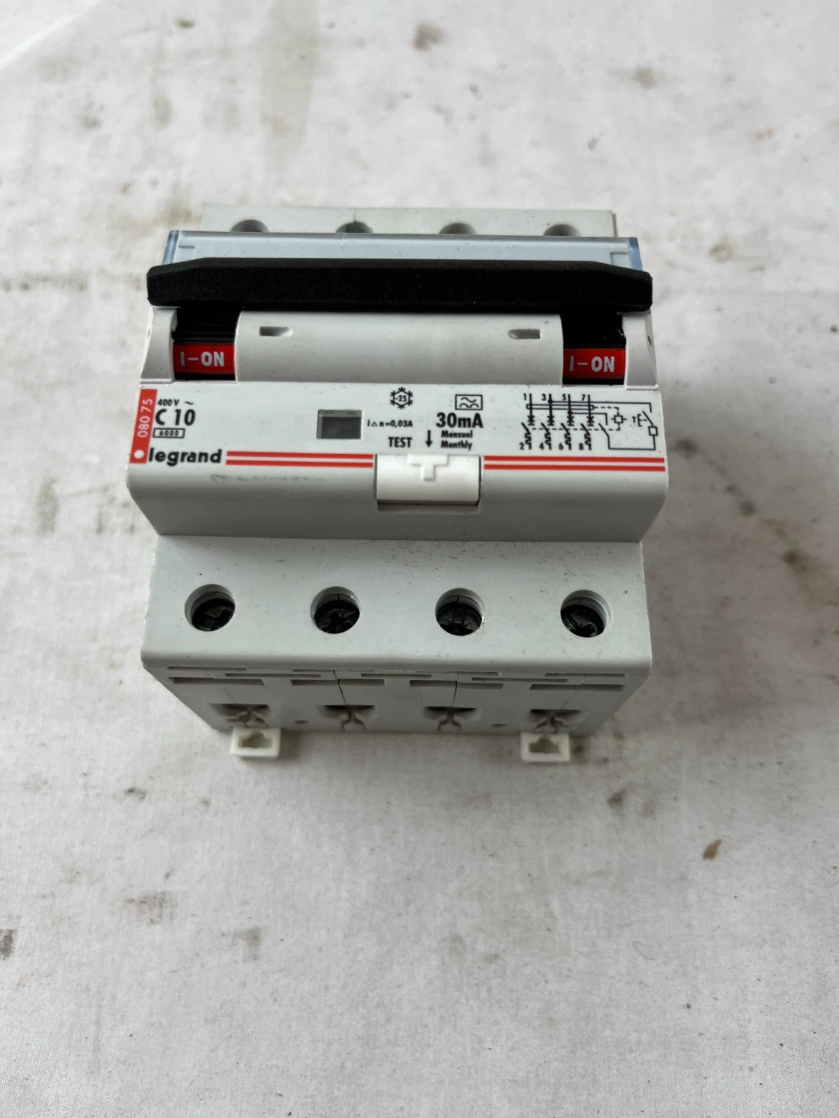 Legrand C10 RCBO 4P 400V 30mA Residual Circuit Breaker Used Spare Unit