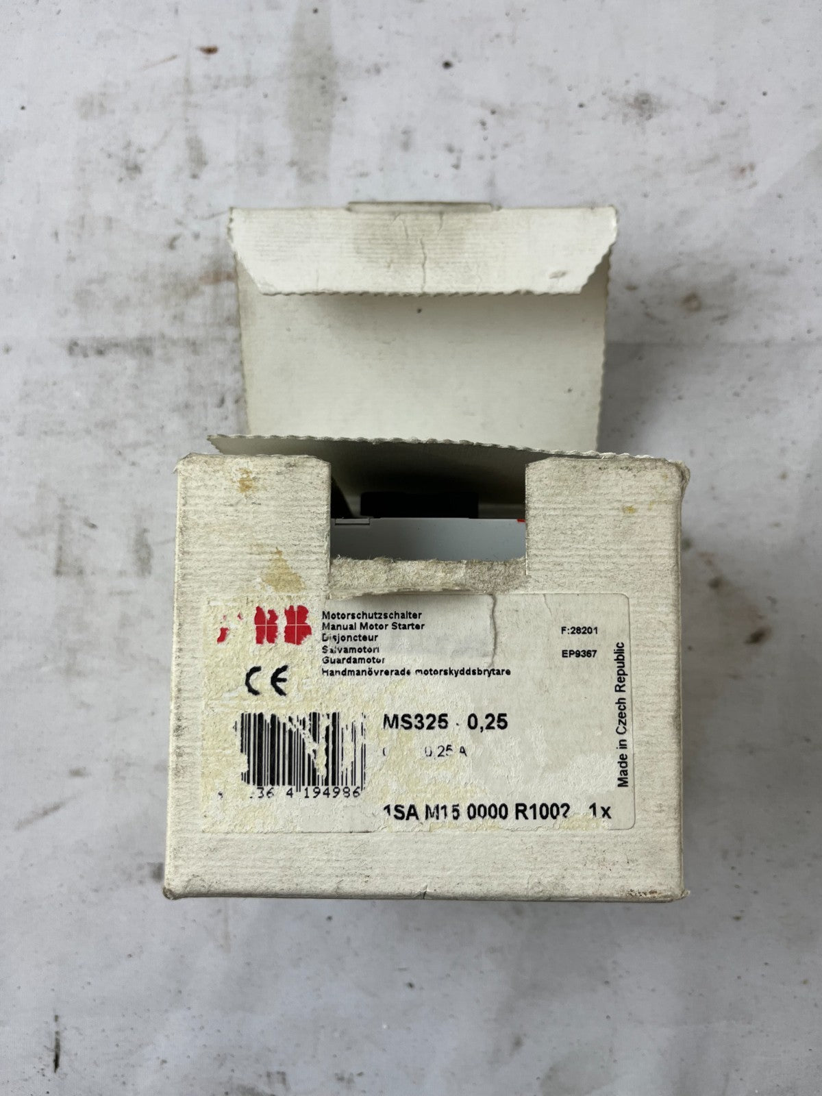 ABB MS325-0.25 Manual Motor Starter 0.16–0.25A 690V 3-Pole New in Box Spare