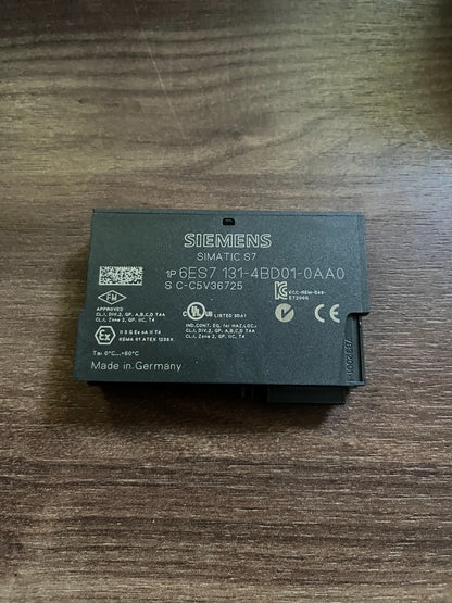 Siemens 6ES7131-4BD01-0AA0 ET200S 4DI DC24V Digital Input Module Used Working