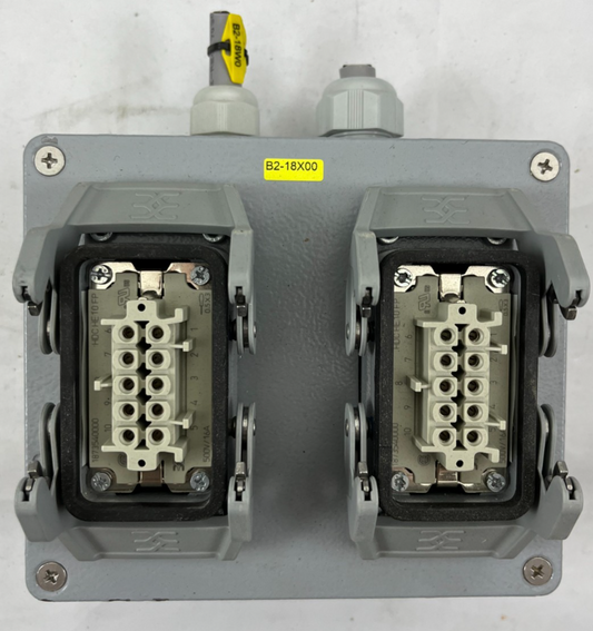 DKC Cosimec 65302 Aluminum Junction Box, 2x 16A/500V Connectors, IP66/67 Used