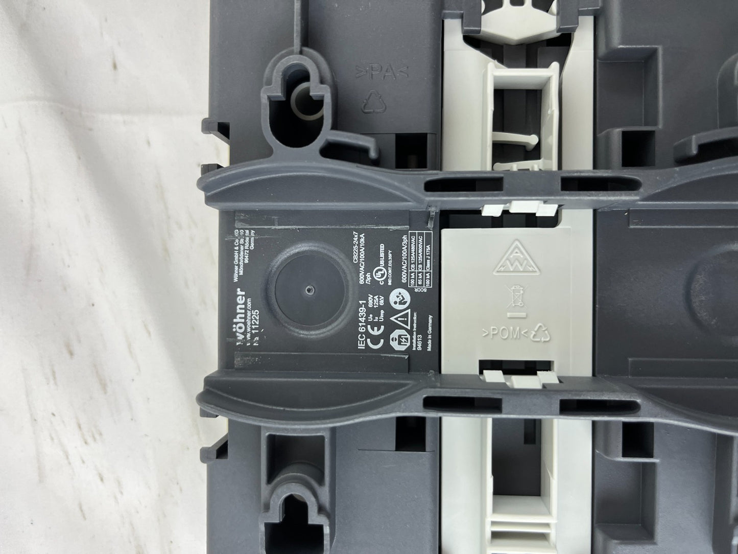 Wohner 33225 Fuse Switch Disconnector 3-Pole 160A 690V IEC 61439-1 Used Spare