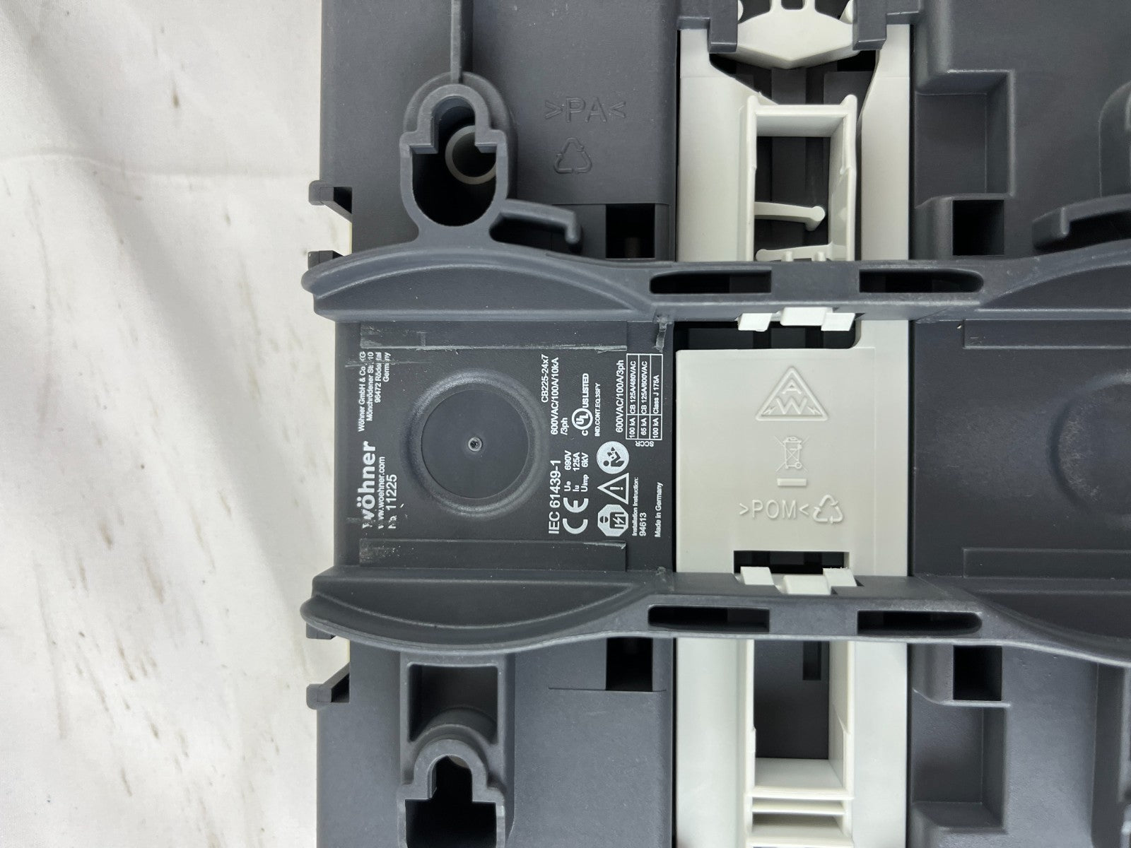 Wohner 33225 Fuse Switch Disconnector 3-Pole 160A 690V IEC 61439-1 Used Spare