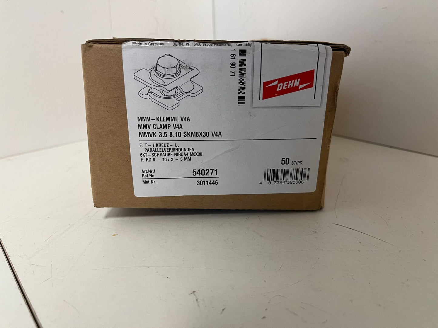 +25 DEHN 540271 MMV Clamps V4A Stainless  - Brand New Never Used