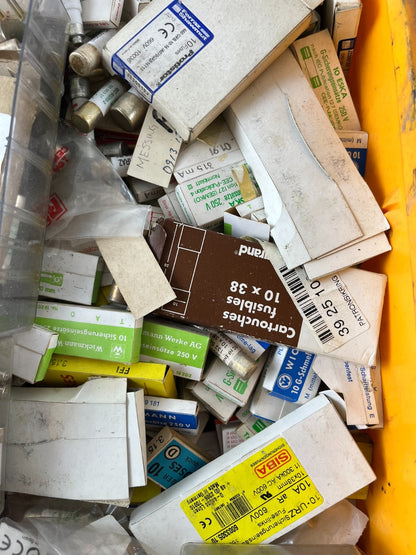 Mixed Brand 10x38 and 250V Cartridge Fuses Assorted Lot – Mostly New Spares