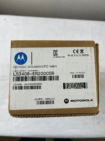 Motorola LS3408-ER20005R Rugged Barcode Scanner Extended Range Yellow New
