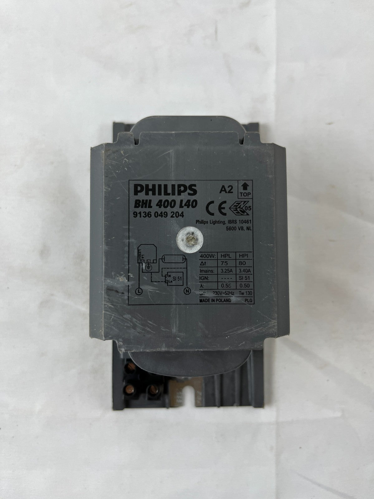 Philips BHL 400 L40 Ballast 9136049204 400W HPL HPI 230V Used Spare Unit