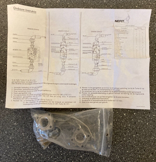 NEFIT Boiler Conversion Kit - Spare Parts for Turbo 21/32 Models HW VR 8700A