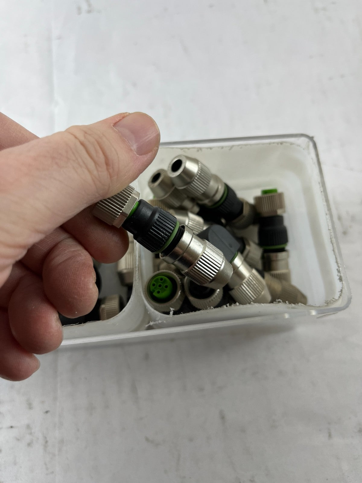 M12 Field Wireable Connectors 4 & 5 Pin Angled Bundle Used Spare Parts