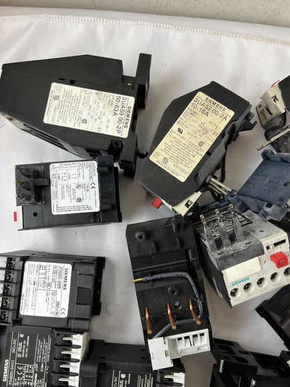 Siemens 3UA Series Thermal Overload Relay Mixed Lot Approx 30pcs Used Spares