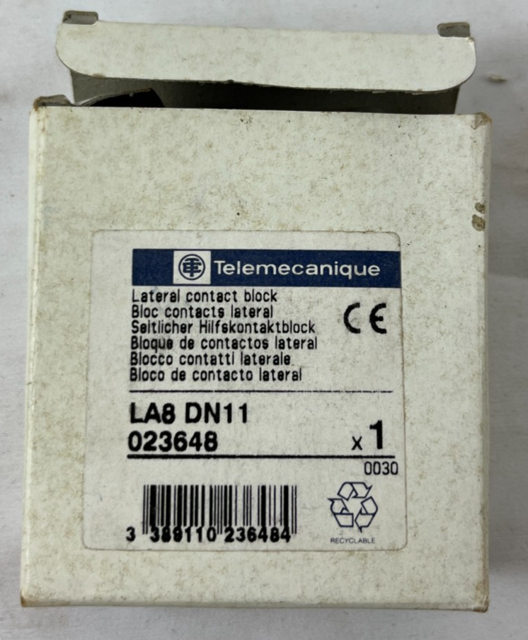 Telemecanique LA8 DN11 Auxiliary Contact Block 023648 Contactor Accessory New