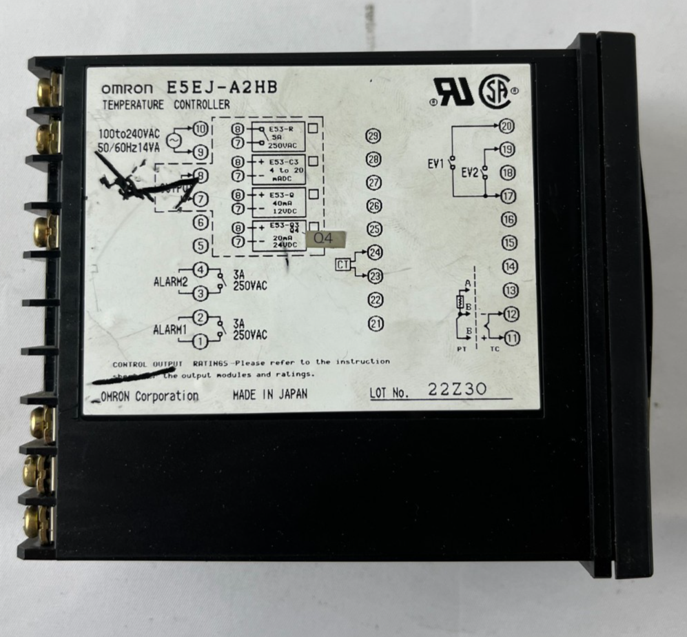 Omron E5EJ-A2HB Digital Temperature Controller 48x96mm 100-240VAC Heater Burnout