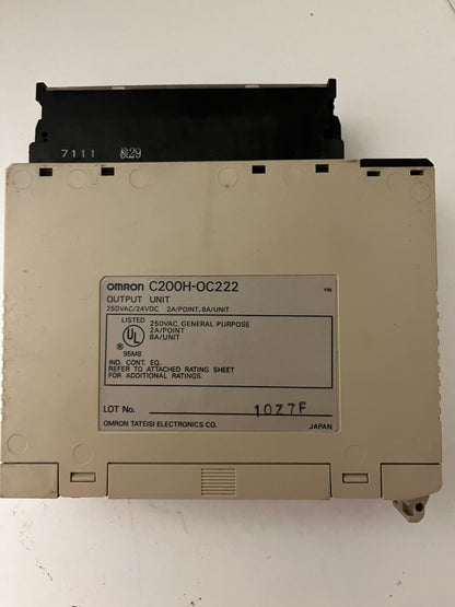 Omron C200H-OC222 Output Unit 250VAC/24VDC 2A - Used, Tested Working