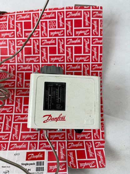 Danfoss KP77 Thermostat 060L112166 Capillary Temperature Controller New Danish