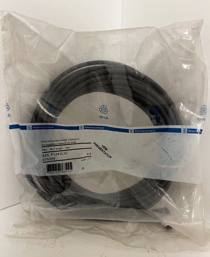 Telemecanique XZC P1241L10 M12 Female Connector Cable 10m IP67 - New Sealed