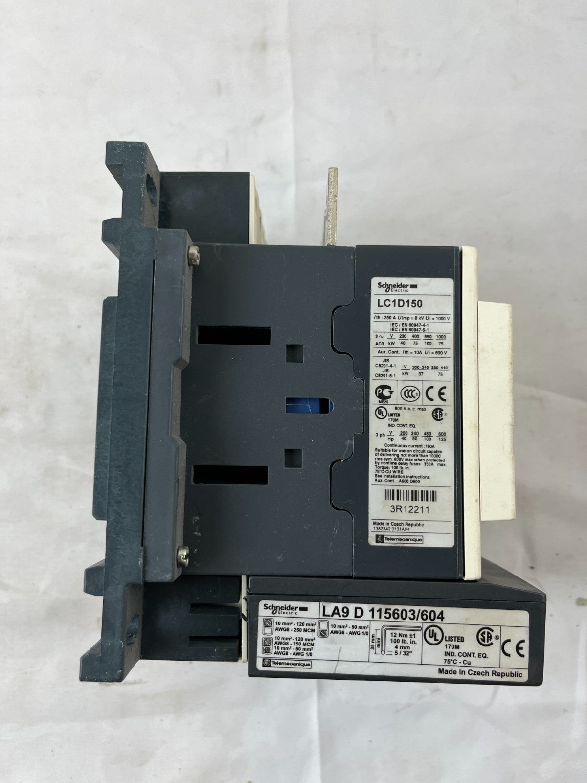 Schneider Electric LC1D150 Contactor 150A 3-Pole Power Contactor LA9D115603/604