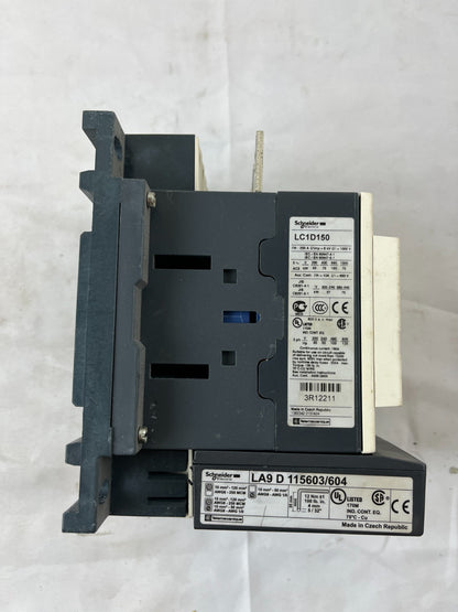 Schneider Electric LC1D150 Contactor 150A 3-Pole Power Contactor LA9D115603/604
