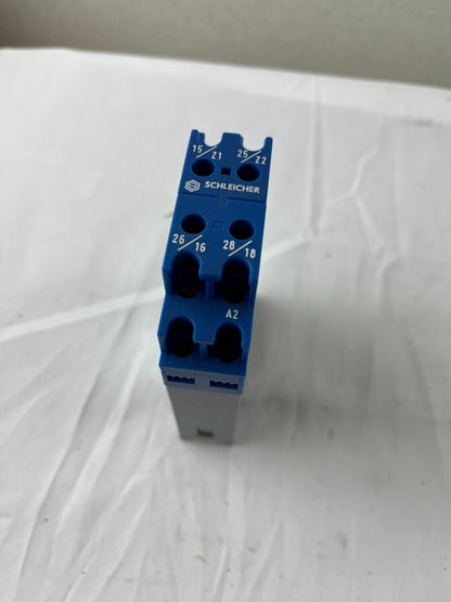 Schleicher KZC220-110 A Time Delay Relay NEW 24V DC 250ms Socket Germany Made