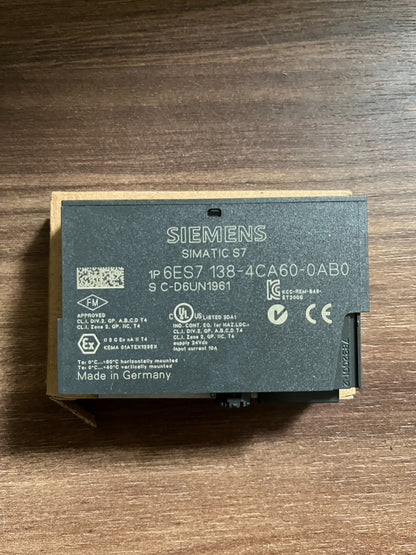 Siemens SIMATIC S7 ET200S 6ES7 138-4CA60-0AB0 PM-E DC24V Power Module NEW