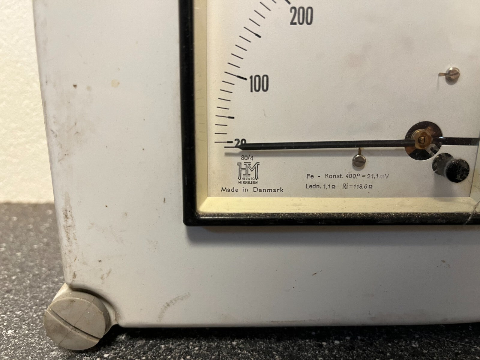 Vintage H. Helweg Mikkelsen Industrial Analog Temperature Gauge 0-400°C Denmark