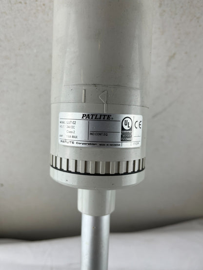 Patlite LU7-02 LED Signal Tower Light Red 24V DC Pole Mount UL CE NEW IP65