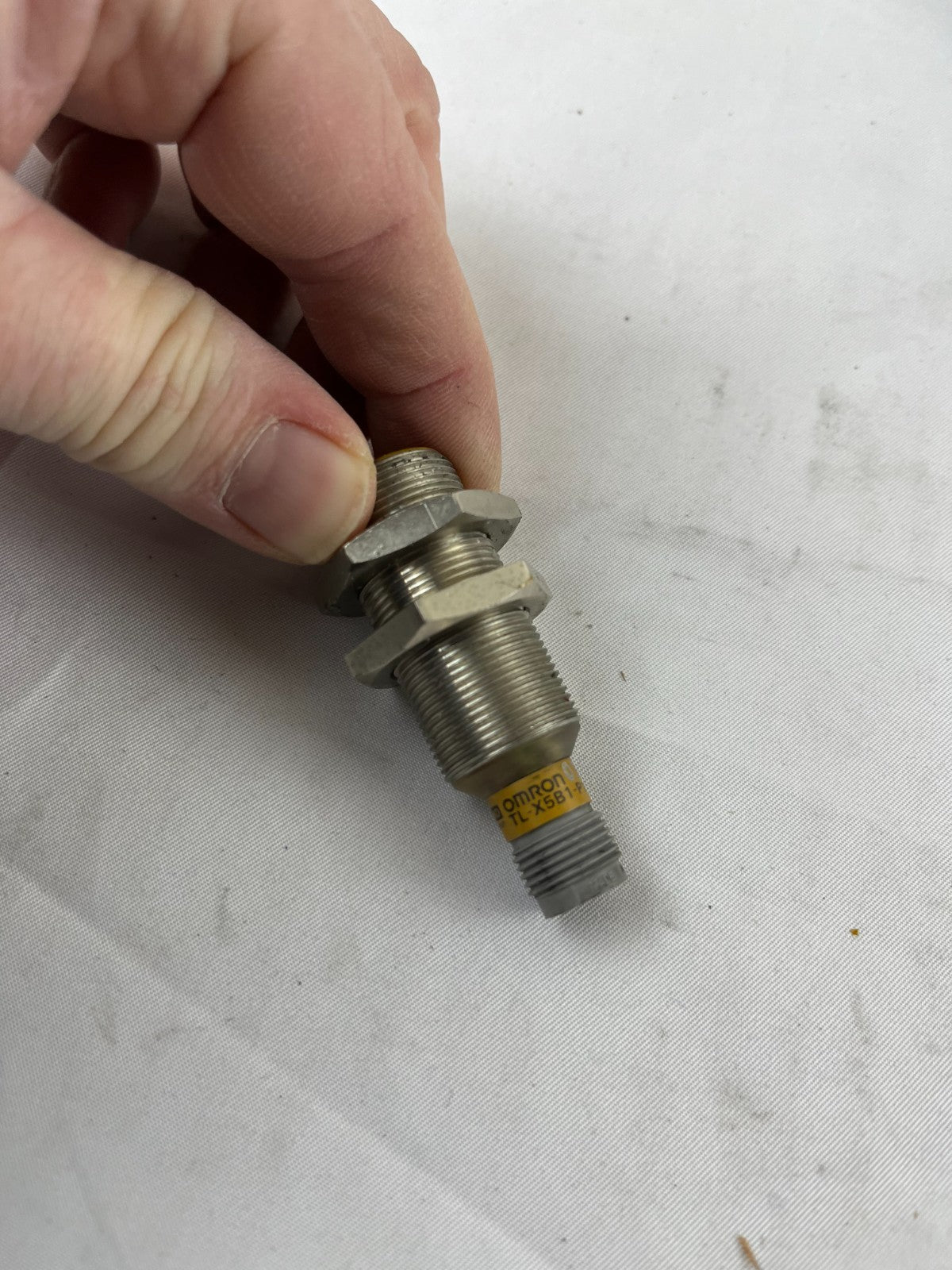 Omron TL‑X5B1‑P1E Inductive Proximity Sensor 5 mm Range 12–24 VDC M18 M12 USED