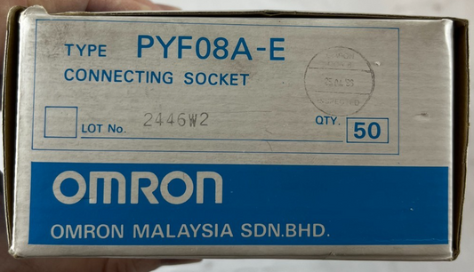 Omron PYF08A-E Relay Socket 8 Pin DIN Rail 40+ pcs New Bulk Bundle Spare Units
