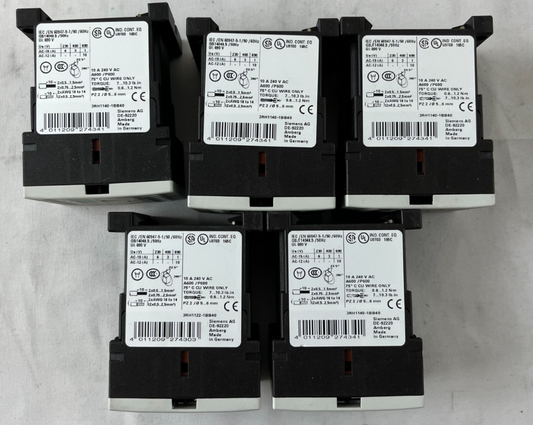 Siemens 3RH1140-1BB40 Contactor Relay 24V DC 4NO Sirius Lot 5pcs Used Spares