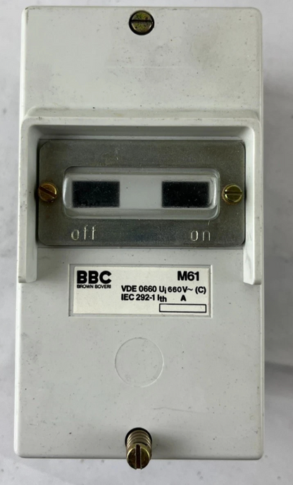 BBC Brown Boveri M61 Closed Load Break Switch VDE 0660 UI 660V Used