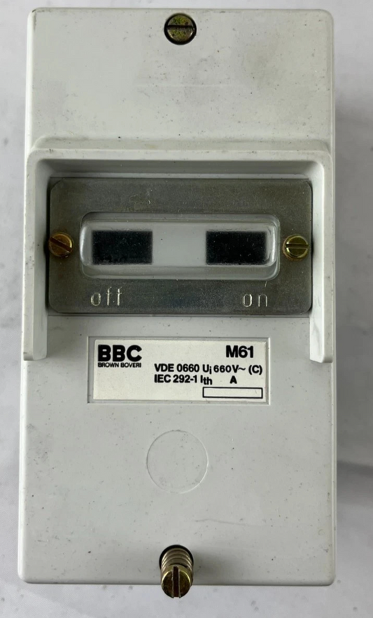BBC Brown Boveri M61 Closed Load Break Switch VDE 0660 UI 660V Used