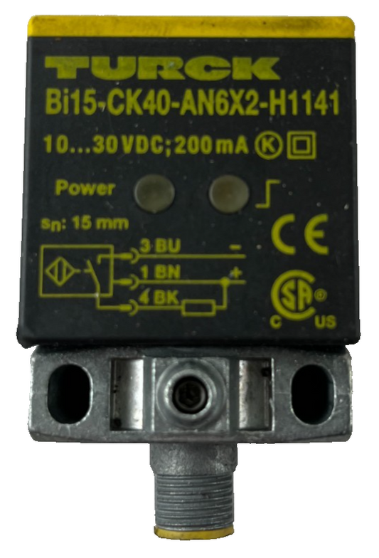 Turck Bi15-CK40-AN6X2-H1141 Inductive Proximity Sensor 10-30VDC Used Spare Part