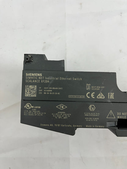 Siemens SCALANCE XF204 Industrial Ethernet Switch 6GK5204-0BA00-2AF2 Used