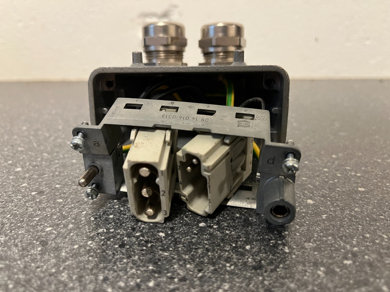 Harting Han Industrial Connector with Mixed Power & Data Modules - Used